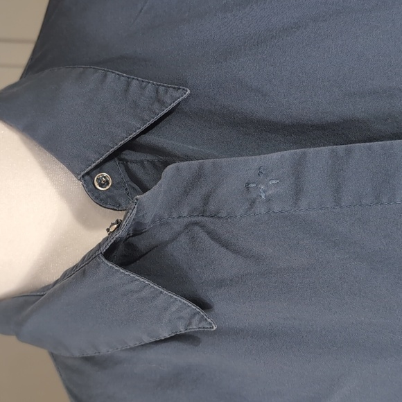 Eddie Bauer Blue Snap Button Long Sleeve Shirt - Picture 2 of 6